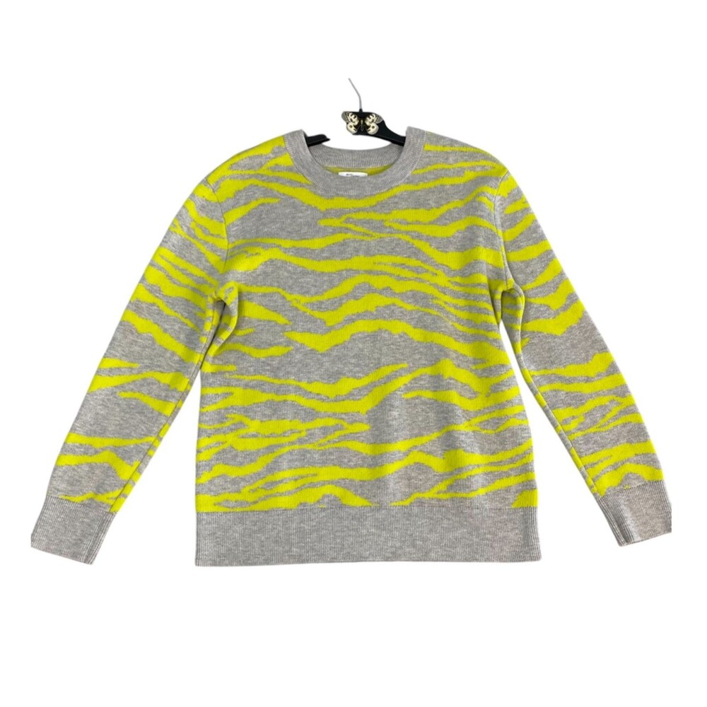 Daily Ritual Womens‎ Zebra Striped Sweater Size M Crew Neck Long Sleeve